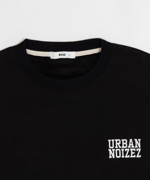 WEGO 【2点SET】アクセ付き裏シャギーグラフィックプルオーバー ブラック