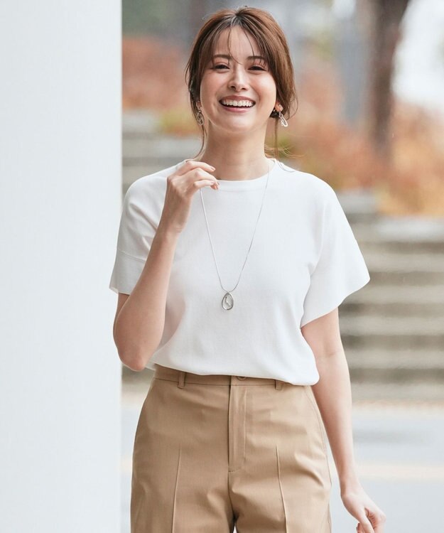 ANY SIS 【アイスタッチ】フレンチスリーブ ニット オフ