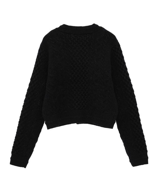 Green Parks ・ｓｗｉｎｇ　ｂｙ　ケーブルニットカーディガン Black