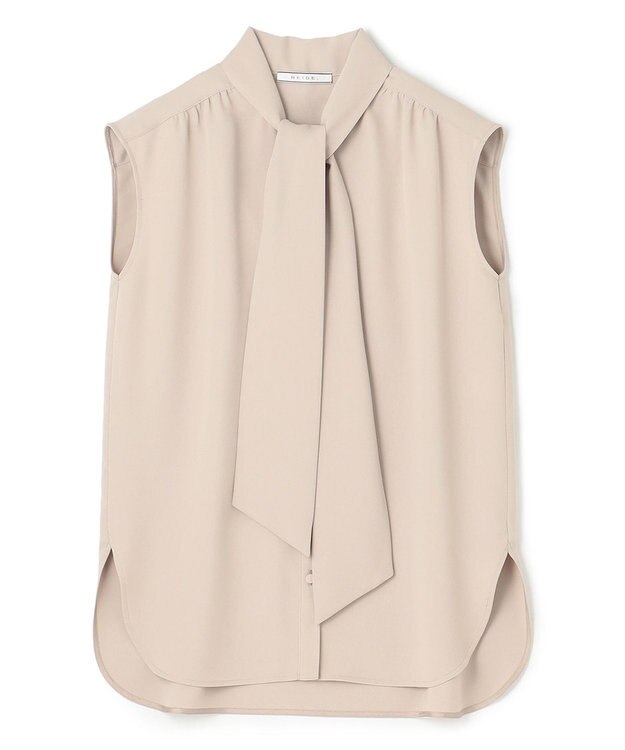 BEIGE， 【WEB＆一部店舗限定】ZEKOLVA / ボウタイブラウス Taupe