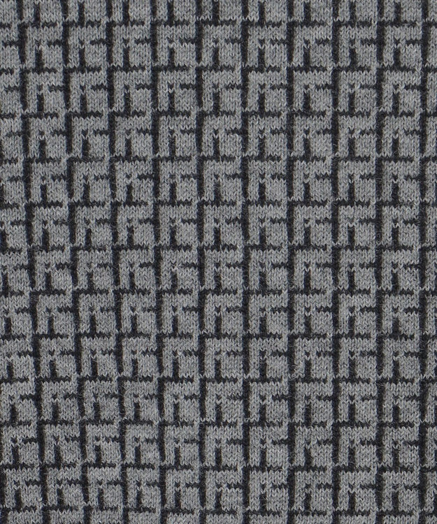 自由区 L 【WEB限定カラーあり・洗える】リバーシブルニット セットアップ(プルオーバー×フレアスカート) グレー×ブラック