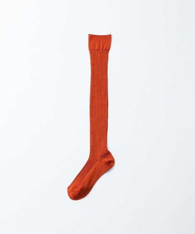 TRICOTE 6x2 RIB OVER KNEE SOCKS／6×2リブオーバーニーソックス 65ORANGE