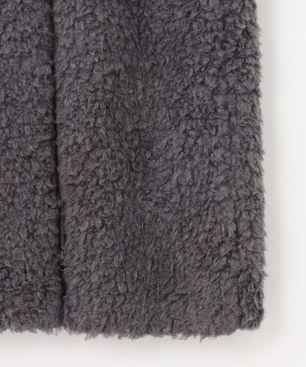 NAVE 【ReNAVE】プードルボア ロングジャケット チャコール系