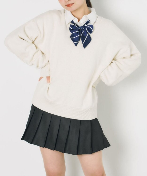 WEGO 【SCHOOL ITEM】ニットプルオーバー オフホワイト