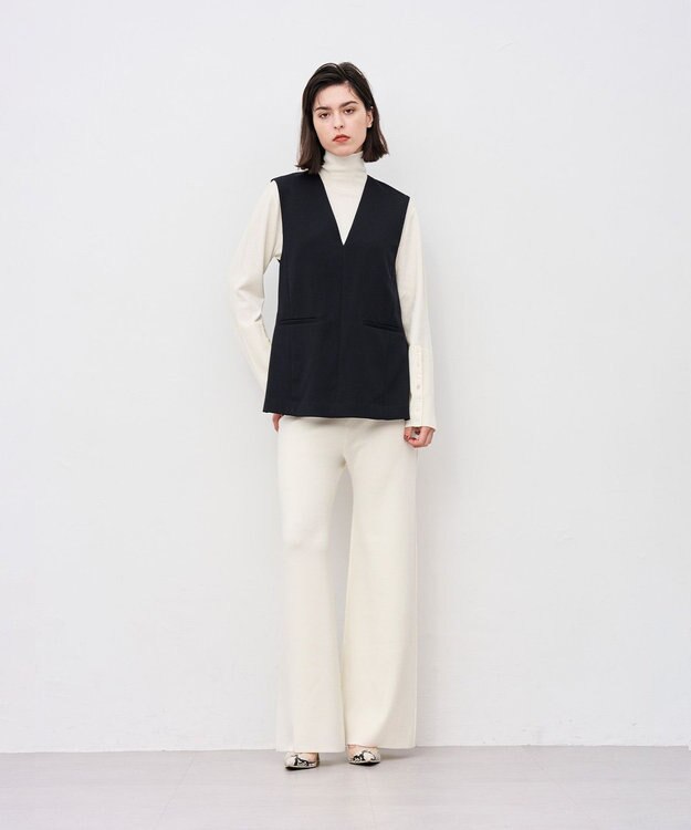 uncrave ハイゲージニット フレアパンツ オフ