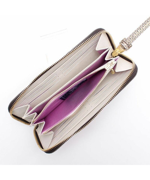 A.D.M.J. 【スネークレザー】ラウンドウォレット カリナータナチュラル