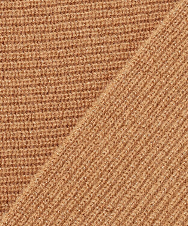 23区 【洗える】ウールカシミヤラメ ドルマンスリーブ ニット キャメル系