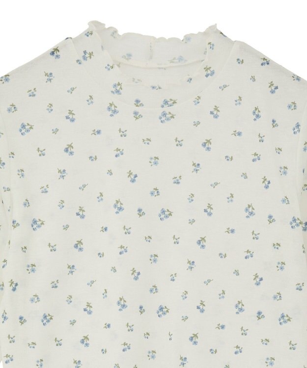 earth music&ecology ハイネックフラワーメロープルオーバー Ivory