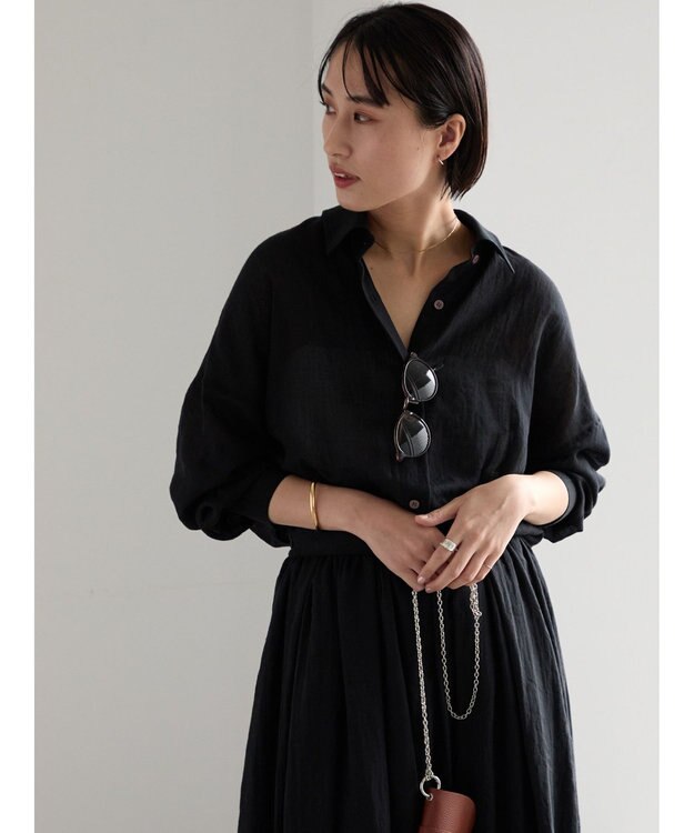 Te chichi シャンブレーボイルシャツ ブラック