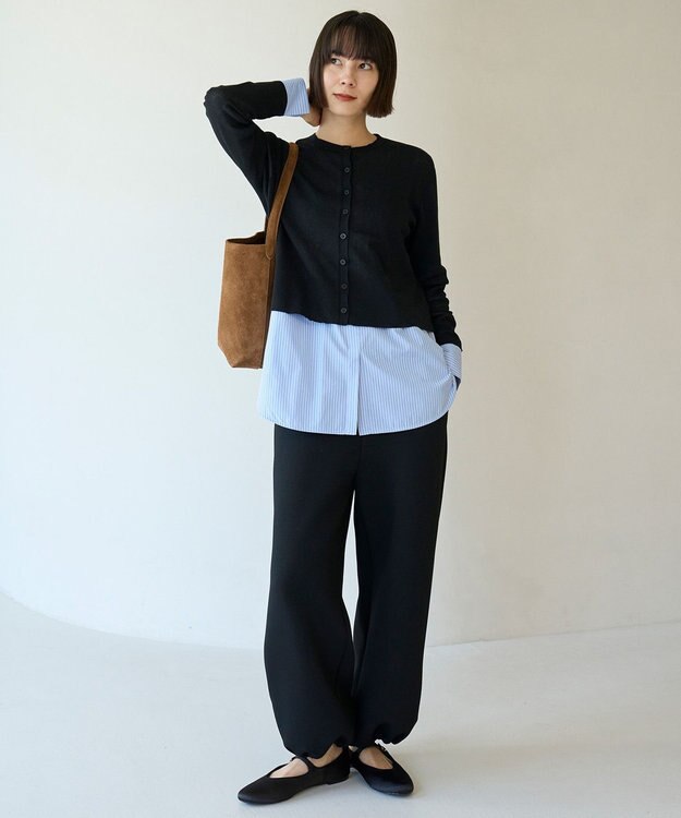 UNFILO L シャツコンビ レイヤードＴ オフ×ストライプ