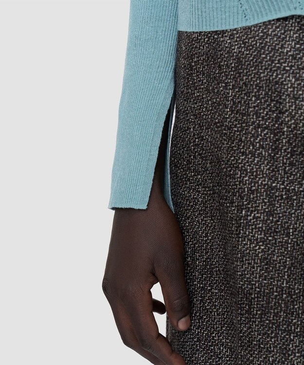 JOSEPH シアークレープ　ロングスリーブニット Chambray