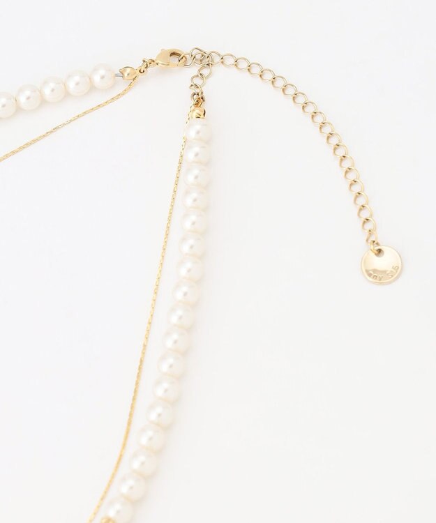 ANY SIS ストーンパール調2連 ネックレス キスカ