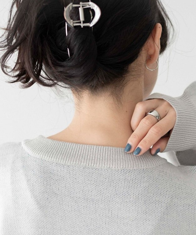 WEGO ウェーブロゴジャガードニットプルオーバー グレー