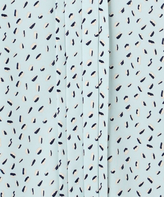 ANY SIS ジョーゼットフロントタック プルオーバー ライトブルー系幾何学柄