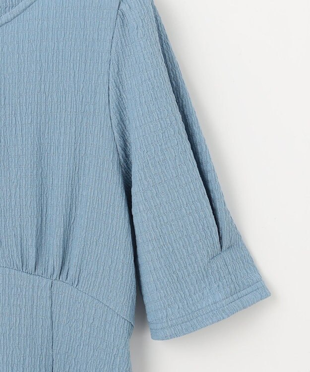 ANY SIS 【WEB限定】カットジャカード ワンピース ブルー