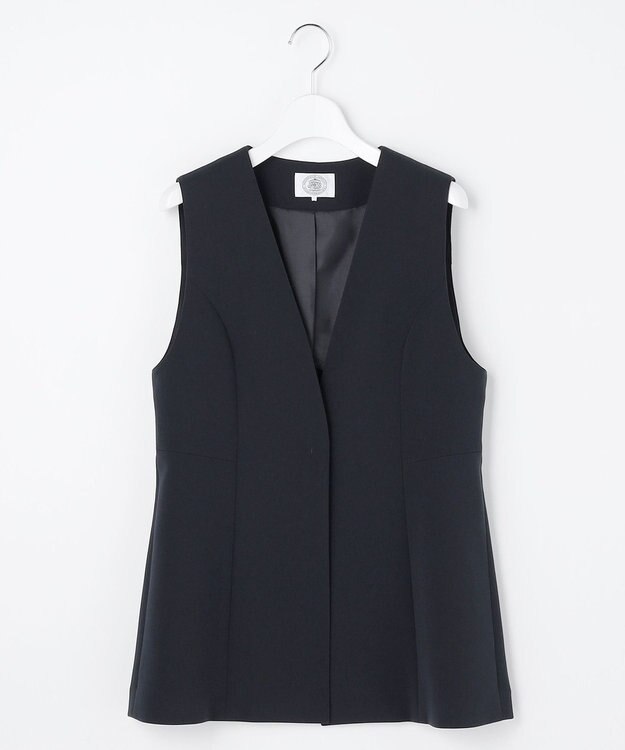 J.PRESS LADIES L 【セットアップ対応】セラテリーダブルクロス ジレ ネイビー系