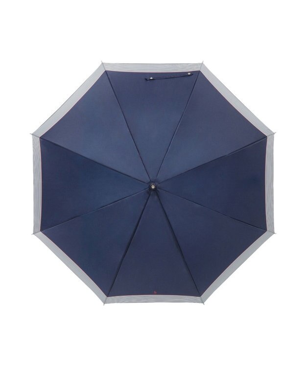 MOONBAT 【WEB限定】POLO RALPH LAUREN（ポロ ラルフローレン）長傘 ワンポイントポロポニー×裾ボーダー 8本骨 ネイビーブルー