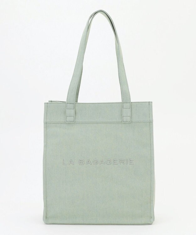 LA BAGAGERIE チャーム付きデニムバッグ Mサイズ ブルー