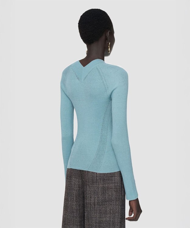 JOSEPH シアークレープ　ロングスリーブニット Chambray