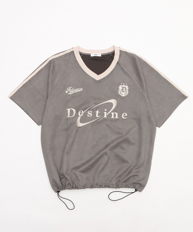 WEGO 【ユニセックス着用ITEM/MLサイズ展開】フェイクスウェードゲームT（SS） ブラック中濃色