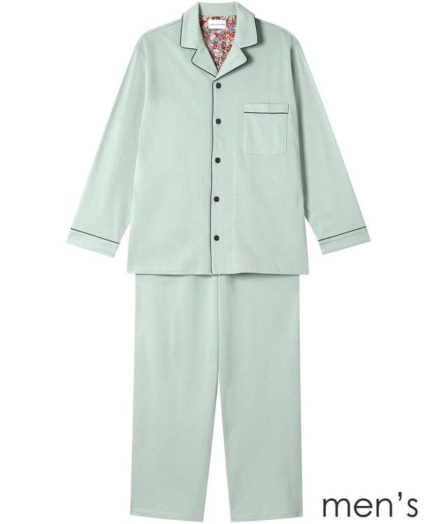 une nana cool 【綿100％】やわらか天竺メンズパジャマ　ＭＡＤＥ　ＷＩＴＨ　ＬＩＢＥＲＴＹ　ＦＡＢＲＩＣ LB