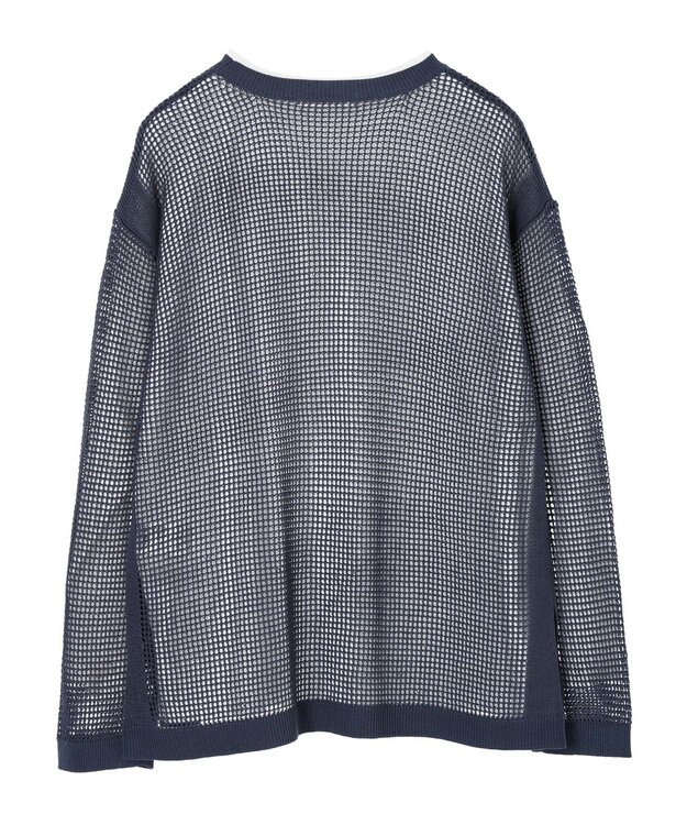 Green Parks ＳＥＴ２点ロンＴ＋メッシュニットプルオーバー Blue