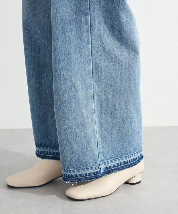 Green Parks タックワイドデニムパンツ Medium Indigo