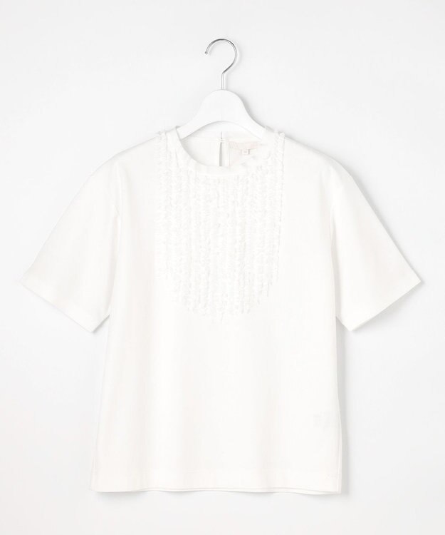 自由区 L 【接触冷感・UVカット・洗える】ベビーフリル Tシャツ オフ