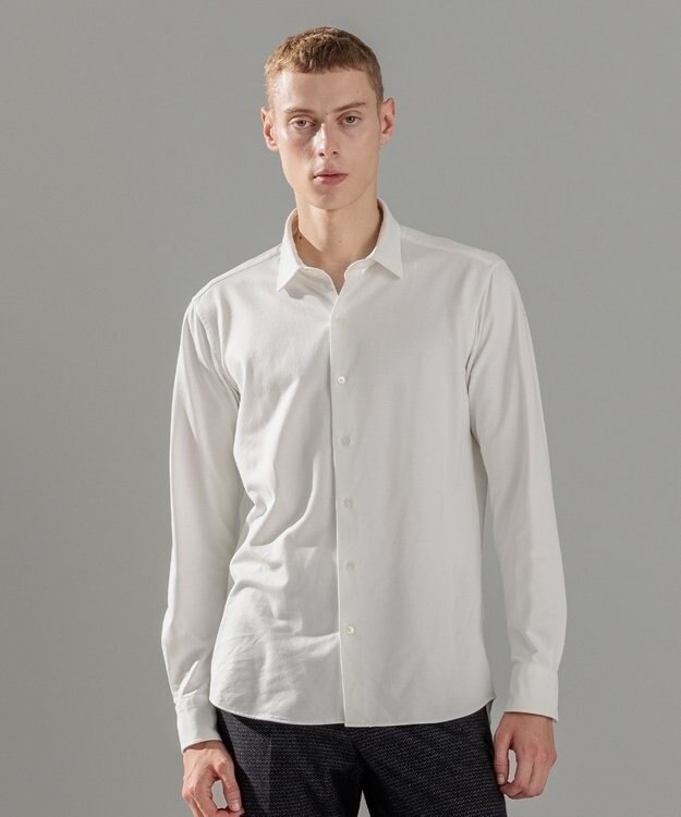 JOSEPH HOMME ツイルネルジャージー　レギュラーカラーシャツ ホワイト系