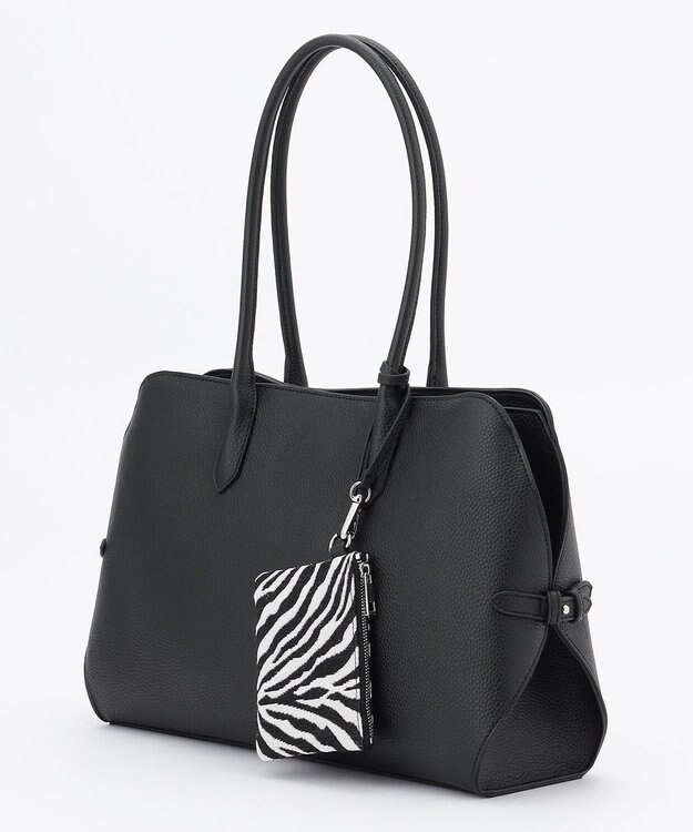 ICB 【先行予約・A4サイズ収納可】ラウンドボストントート ブラック