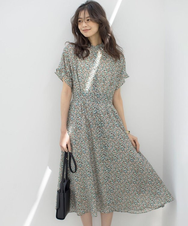 組曲 ミニフラワープリント ワンピース ピンク系5