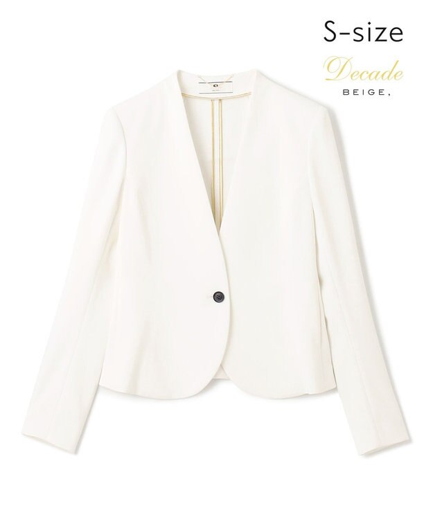 BEIGE， 【S-size】LUIZA / ノーカラージャケット White