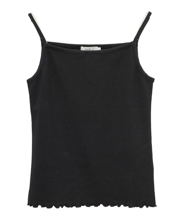 earth music&ecology パールストラップキャミソール Black