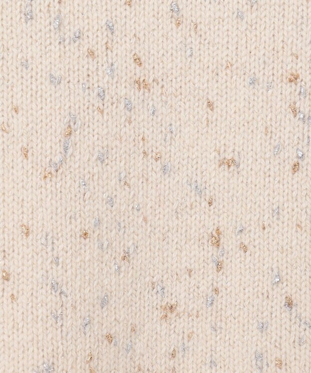 GRACE CONTINENTAL カシミヤ混ラメニットトップ キナリ