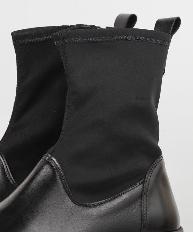 BONTRE 【BONTRE/ボントレ】厚底ストレッチミドルブーツ/40101-UA ブラック