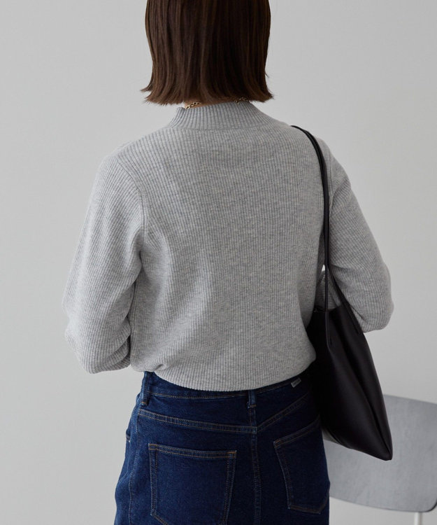 AMERICAN HOLIC バイパチ袖配色リブプルオーバー Light Gray