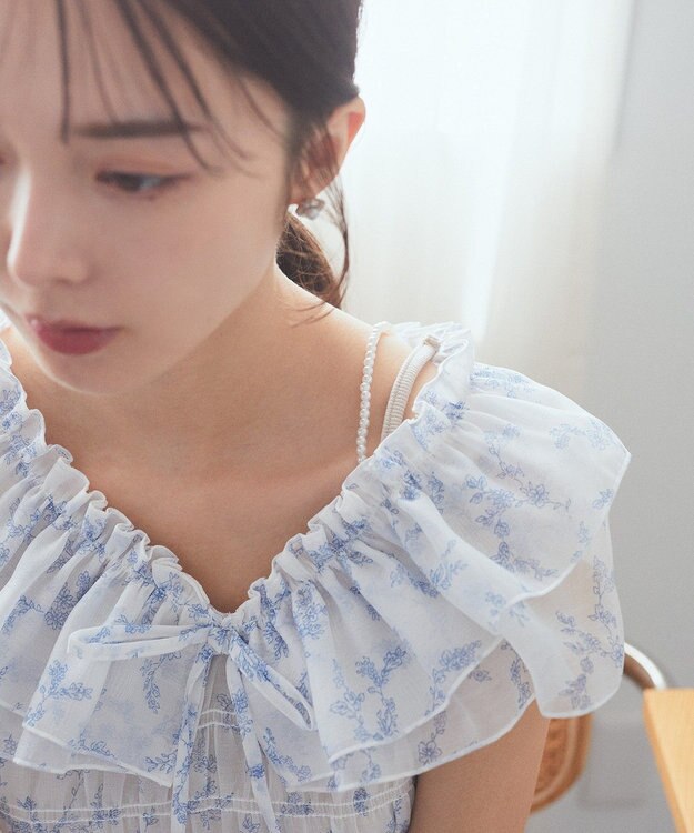 earth music&ecology パールストラップキャミソール Light Gray