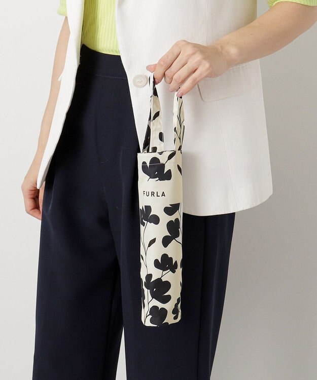 MOONBAT 【折りたたみ傘袋】フルラ（FURLA）カメリア　防水 オフホワイト