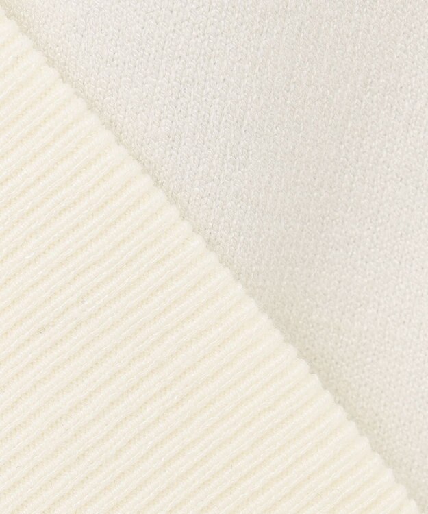 23区GOLF 【WOMEN】【洗える】トロンプルイユ ニット アイボリー系