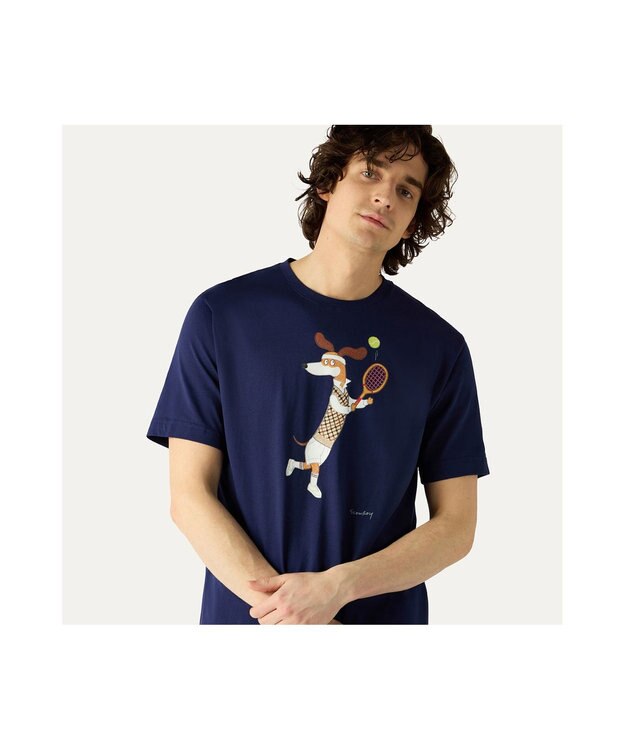 DAKS SLOWBOY Tシャツ〈テニス〉 ネイビー