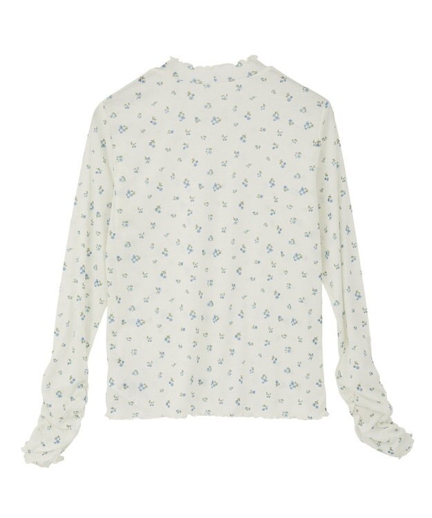 earth music&ecology ハイネックフラワーメロープルオーバー Ivory