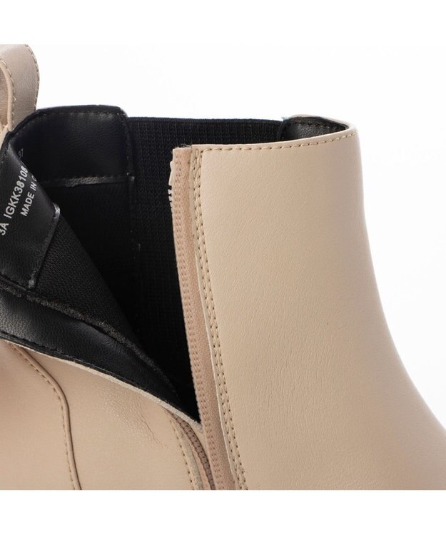 ing <ing>【レイン対応】ラバートゥサイドゴアブーツ ライトベージュ