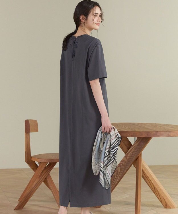 23区 【SLOW/一部店舗限定】ヴィンテージライクジャージー T ワンピース スチール