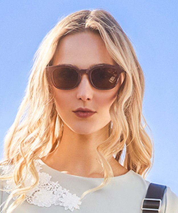 TOCCA 【chayさん着用】【UVカット・ドレス生地製のソフトケース付き】LIGHT IN MY SUNGLASSES サングラス ベージュ系