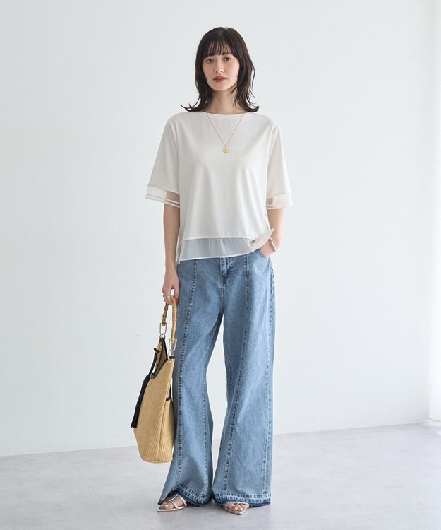 YECCA VECCA シアーMIXプルオーバー Off White