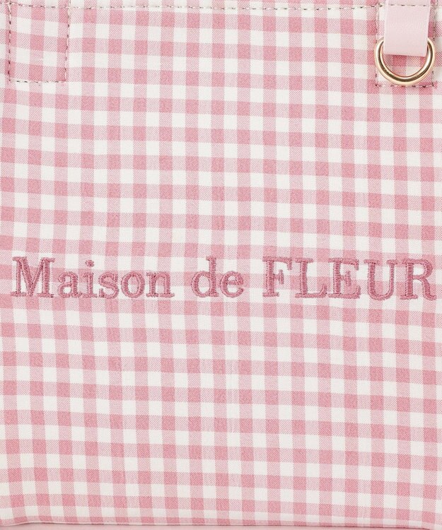 Maison de FLEUR ギンガムフリル2Wayバッグ Pink