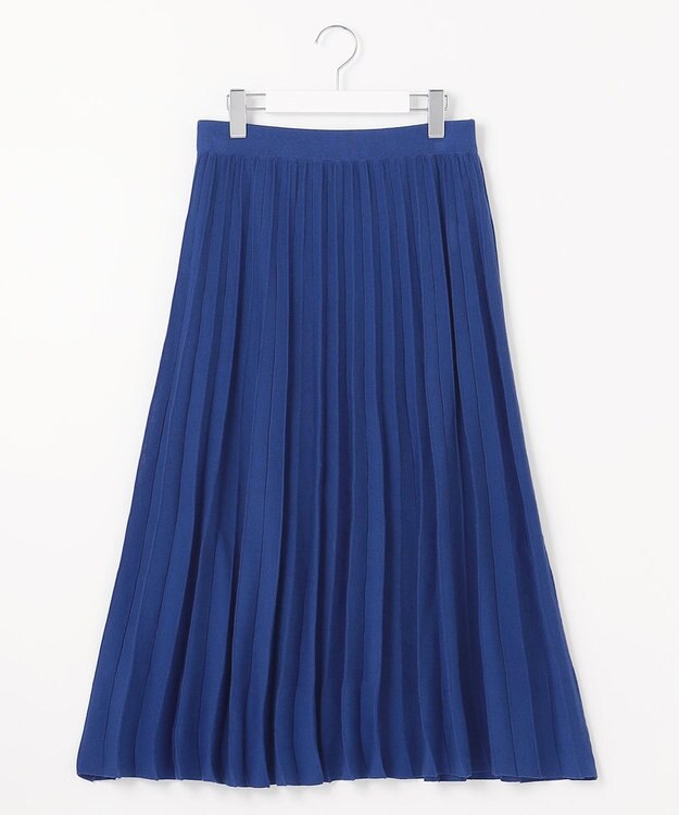 自由区 【WEB限定・洗える・XSサイズあり】ハイツイストコットンアセテートニットセットアップ ワンピース ブルー系