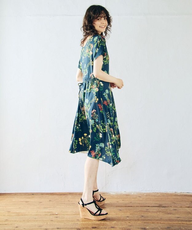 San-ai Resort（三愛水着楽園） ショルダードレス３点セット　13L・15L　【Coral veil（コーラルヴェール）】 ネイビー