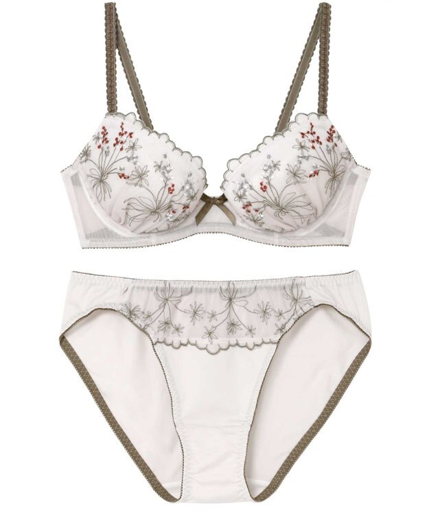 AMPHI ブラジャー ショーツセット まる胸メイク WEB限定カラーあり 【ブラショーツセット】 上下セット ブラ BCC224 アンフィ／ワコール グレー