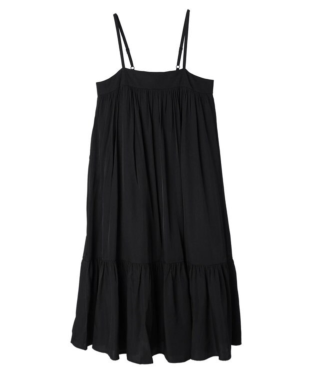 earth music&ecology ティアードキャミワンピース Black